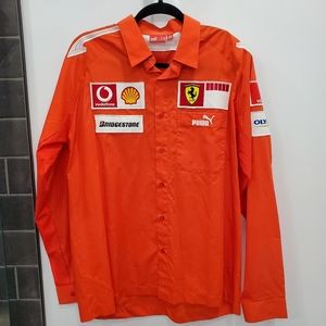 Ferrari F1 Puma Button Up Shirt - Size M